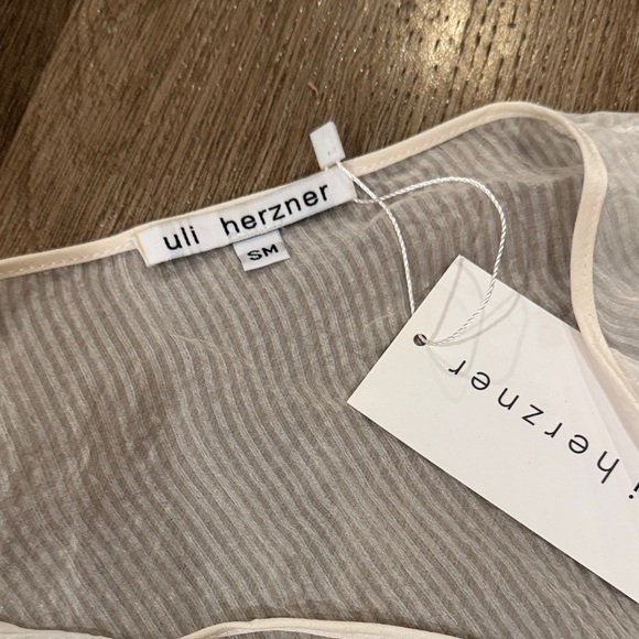 Elegant white 100% silk Mini Dress - Picture 3 of 7